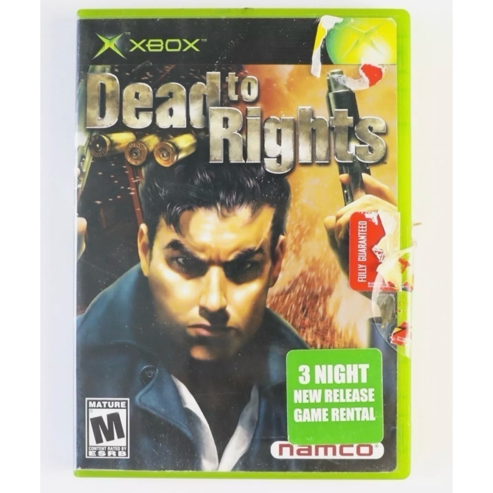XBOX Dead to Rights video game disc in case action shooter guns namco quarantine